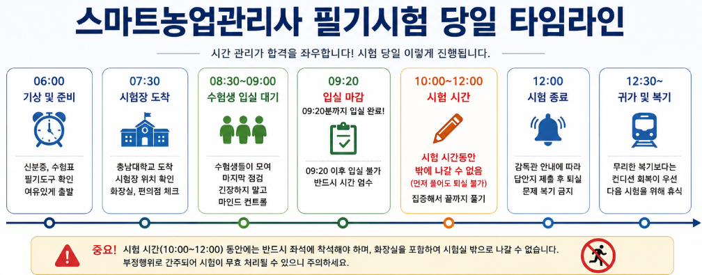 스마트농업관리사 시험 당일 준비 과정